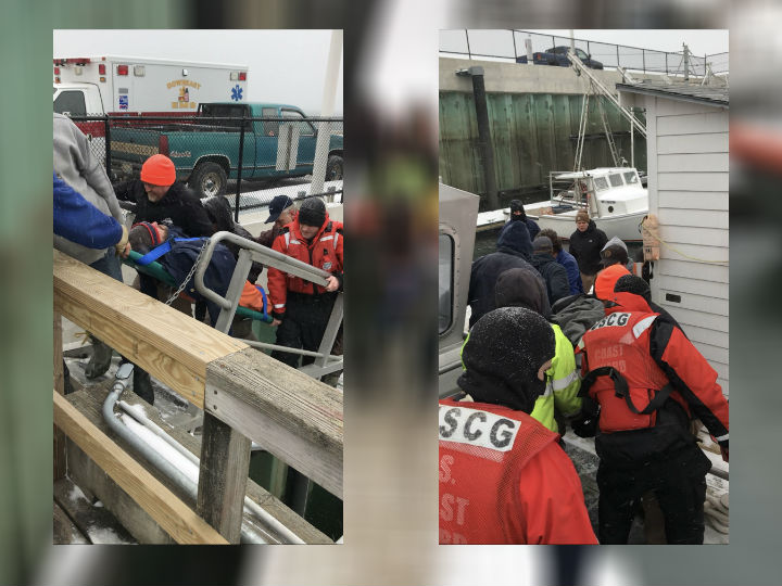 Coast Guard Plucks 4 Fishermen from Icy Water Off Eastport