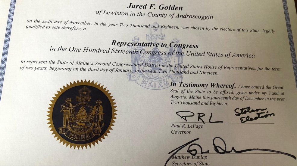 Signing Off On Results, Maine Gov Writes ‘Stolen Election’