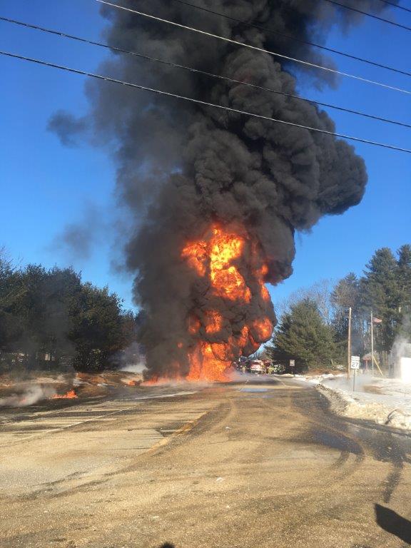 Fuel Delivery Truck Goes up in Flames After Crash With SUV