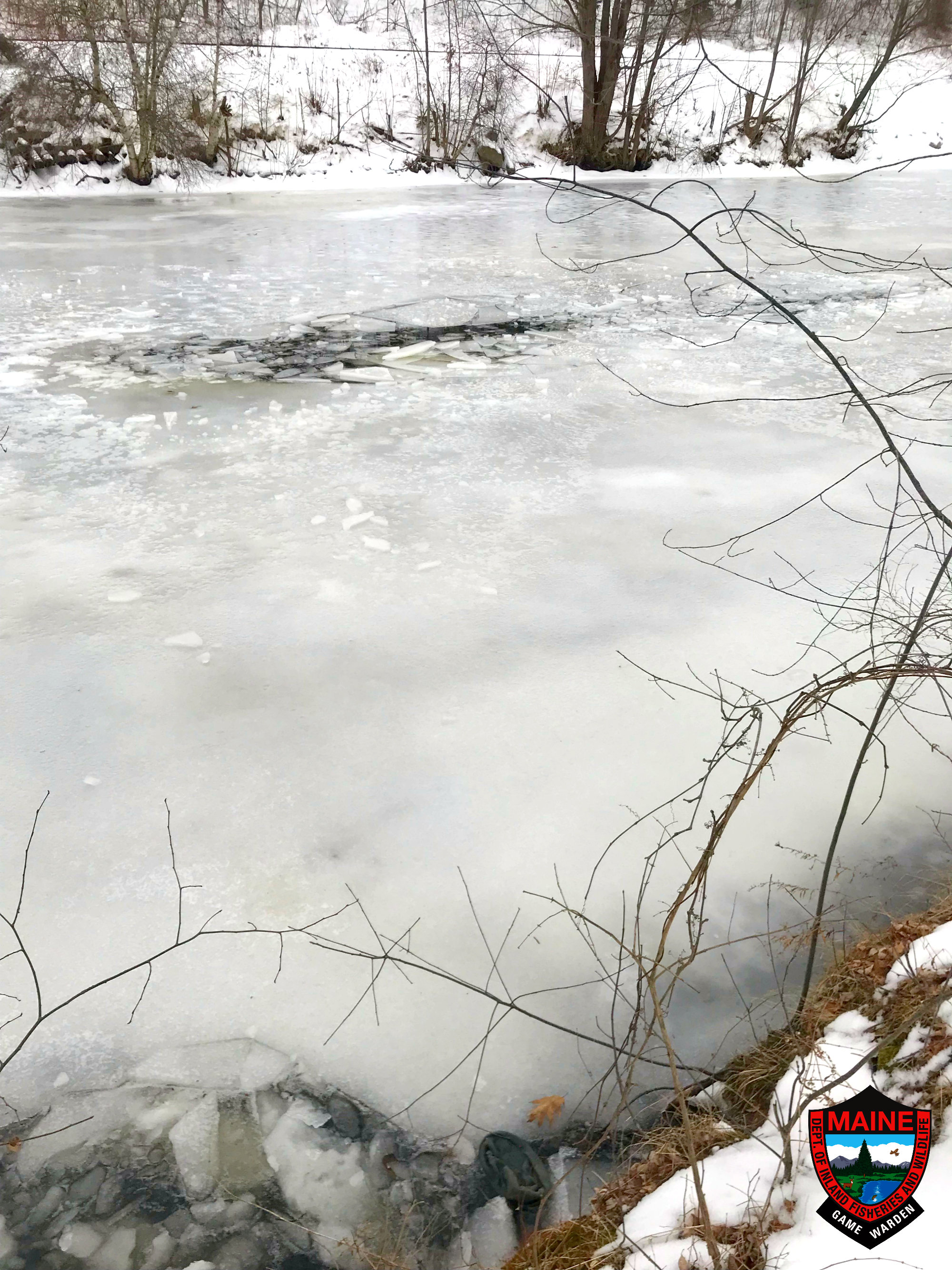 Wardens: Man Whose Snowmobile Crashed Through Ice Has Died