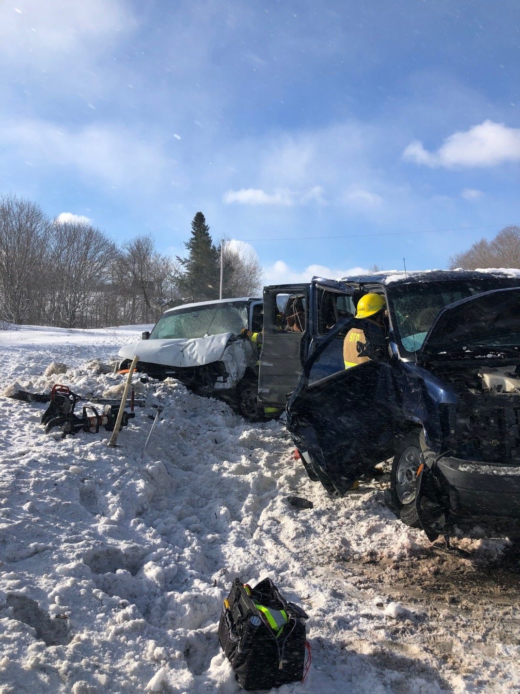 Vans With Inmates, Church Group Collide in Snow, Injuring 15