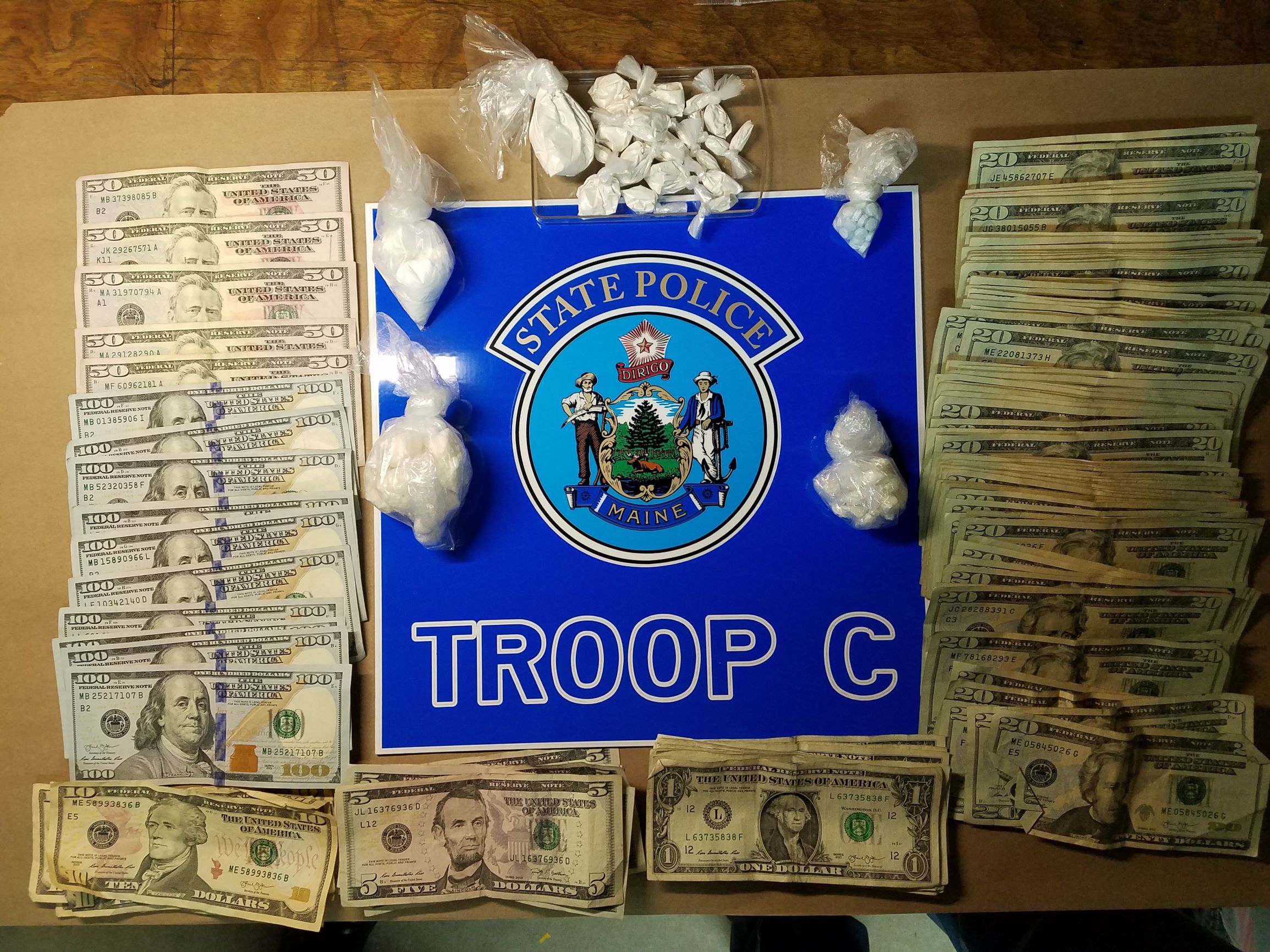 Maine police seize cocaine and fentanyl from Massachusetts man