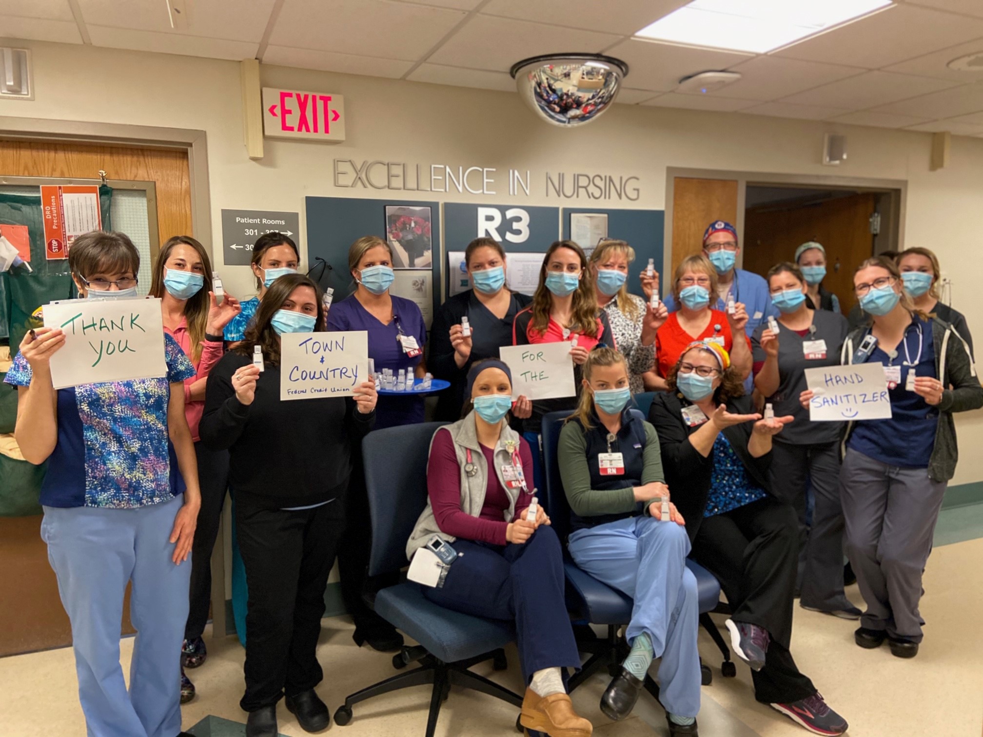 Credit union donates hand sanitizer to Maine Med nurses