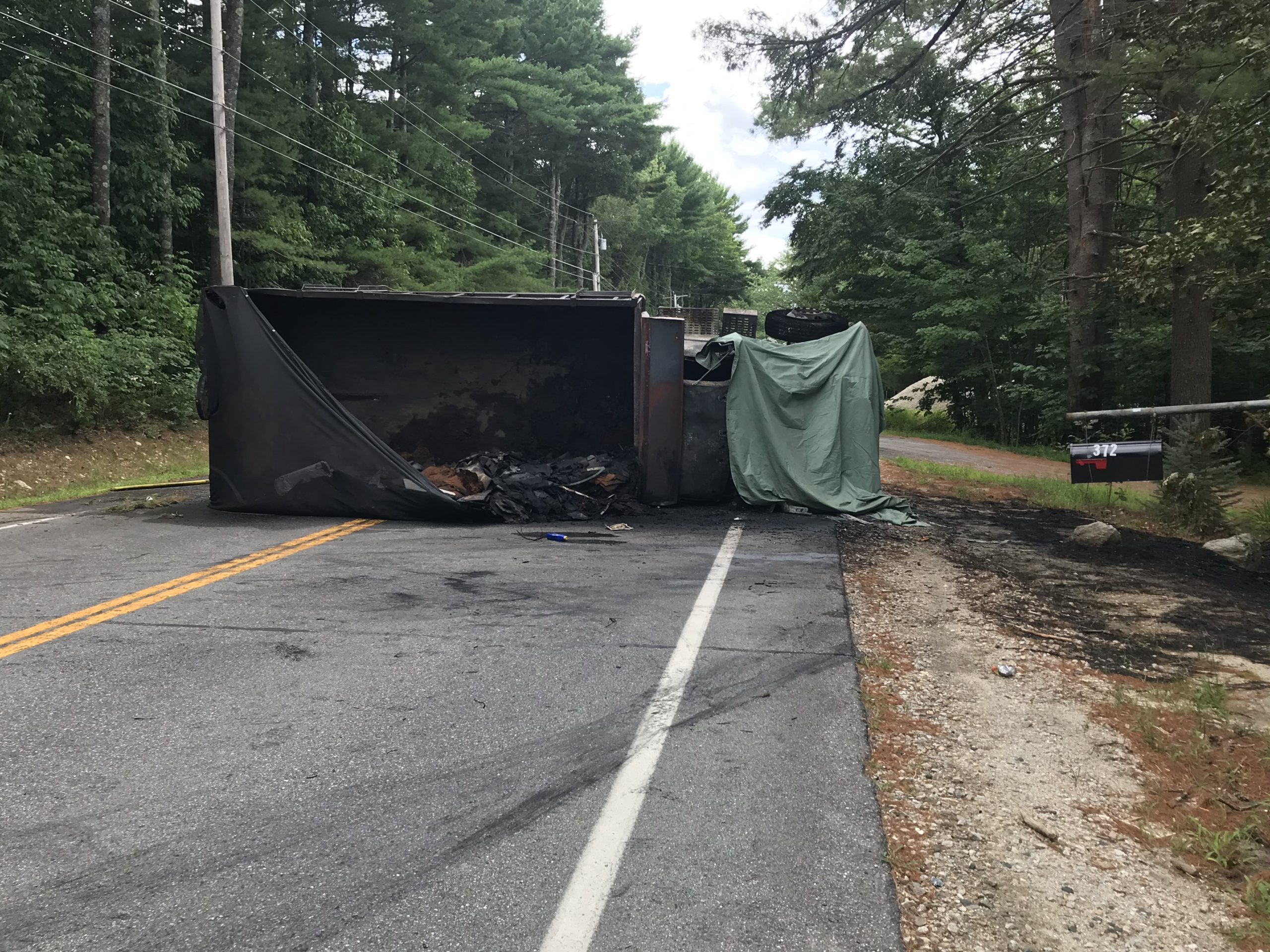 Dump truck driver killed in rollover crash in New Gloucester