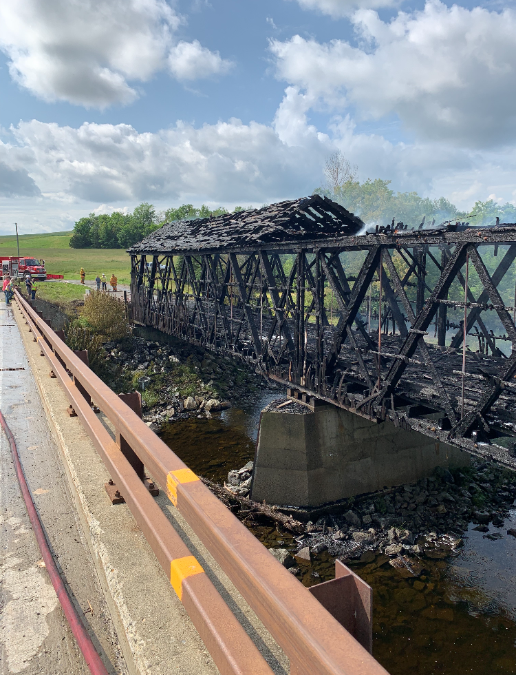 Historic bridge in Aroostook County considered a total loss after fire