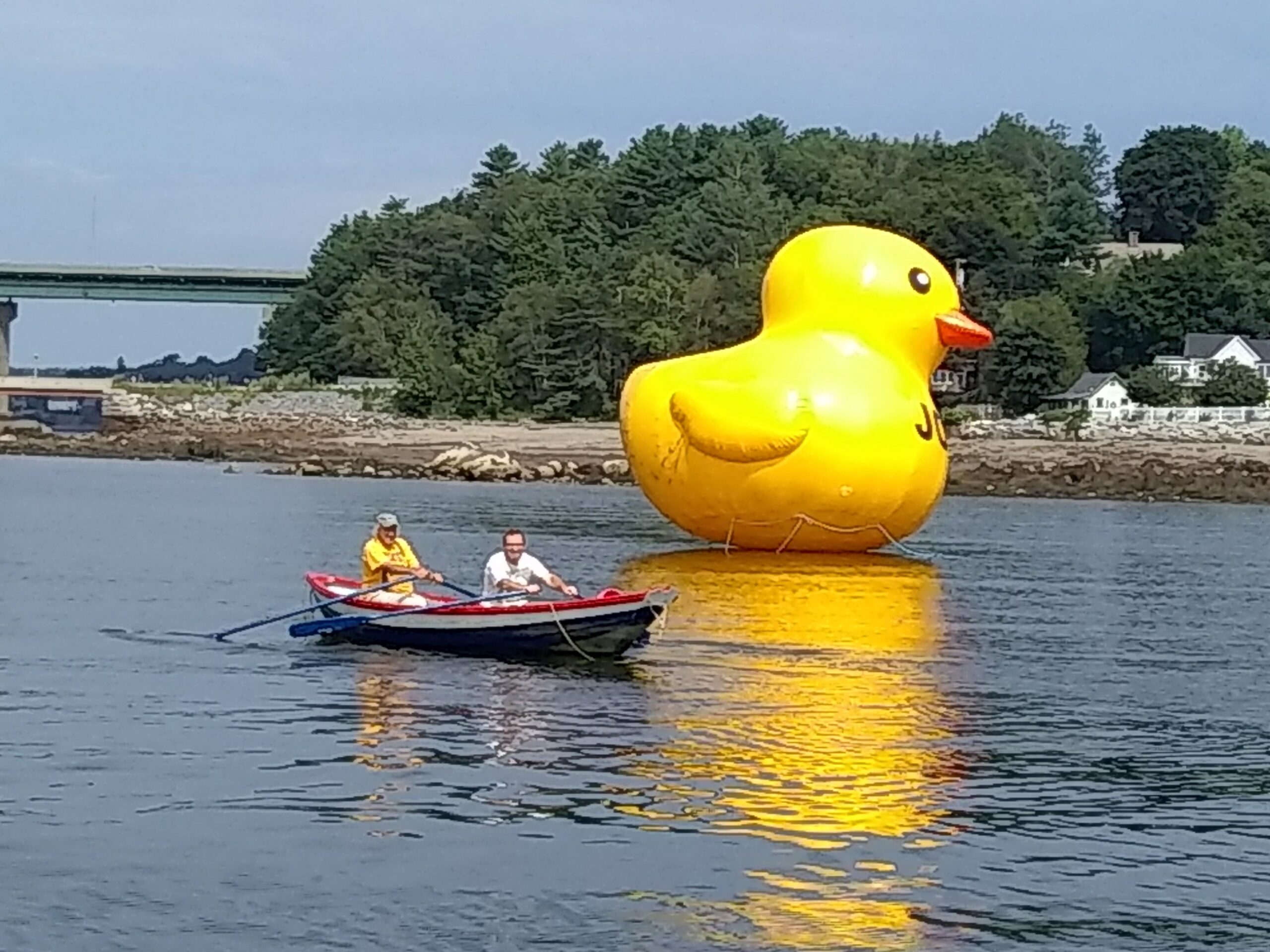 Giant rubber ducky takes flight; where will it land next?