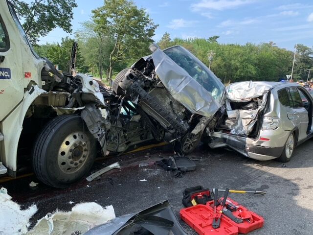 Driver suffers life-threatening injuries in Brunswick vehicle pileup