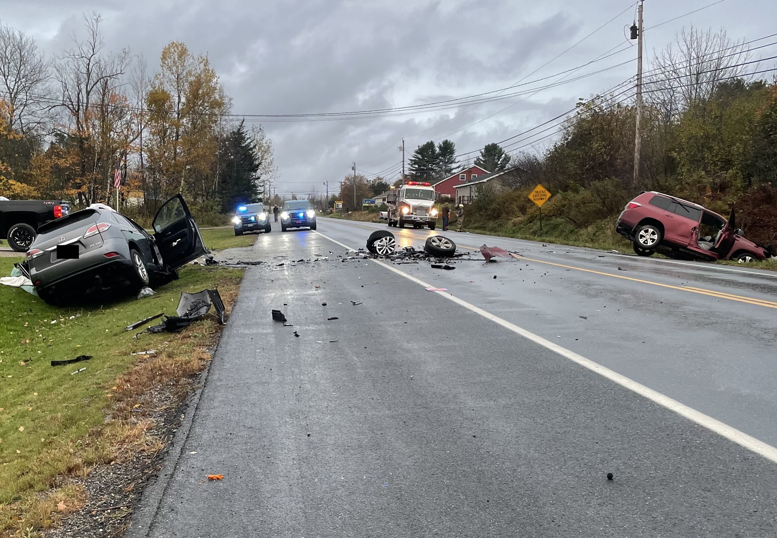Head-on crash in Searsport sends 3 people to the hospital
