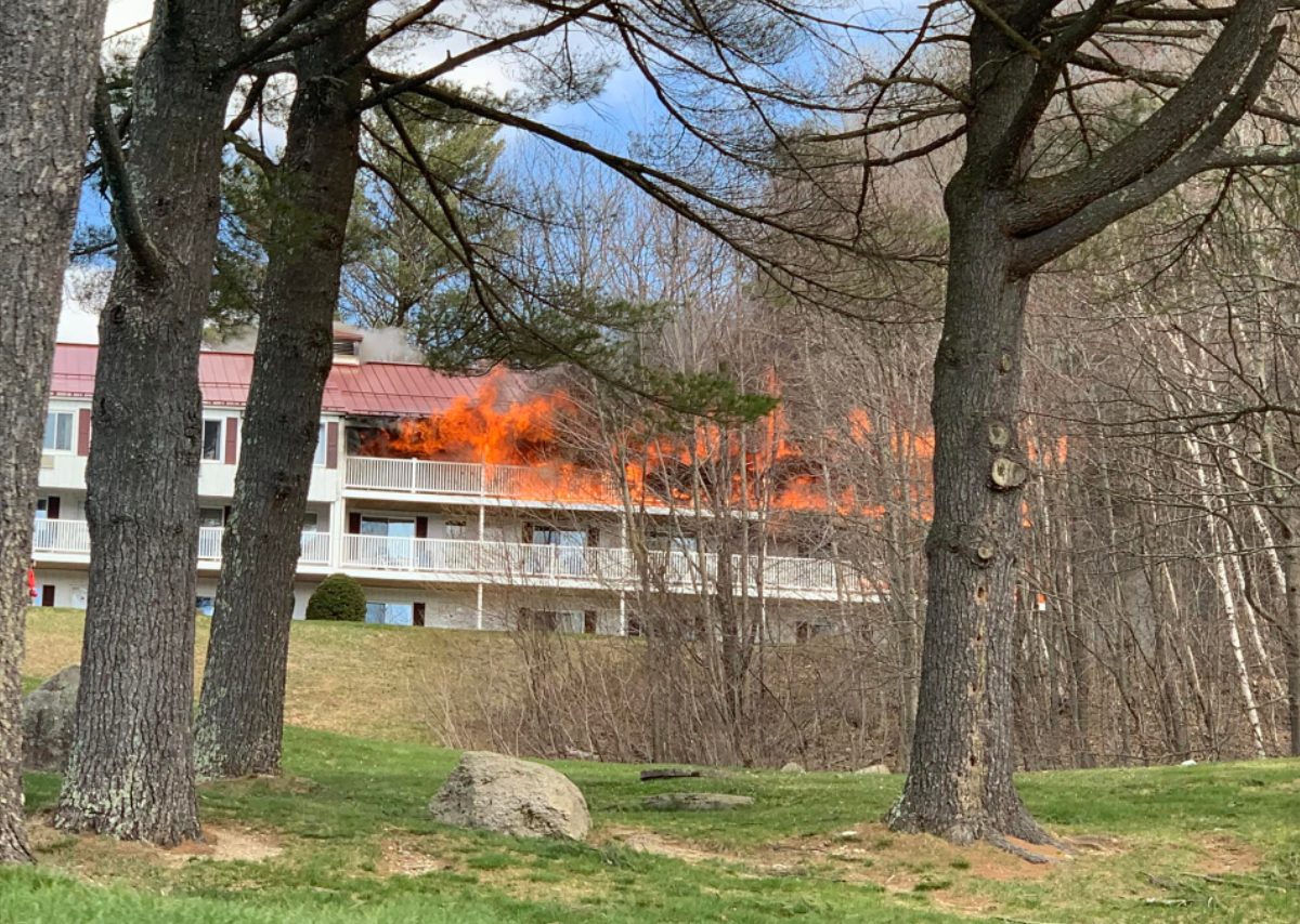 Crews responded to a large fire at the Red Jacket Inn in North Conway, NH