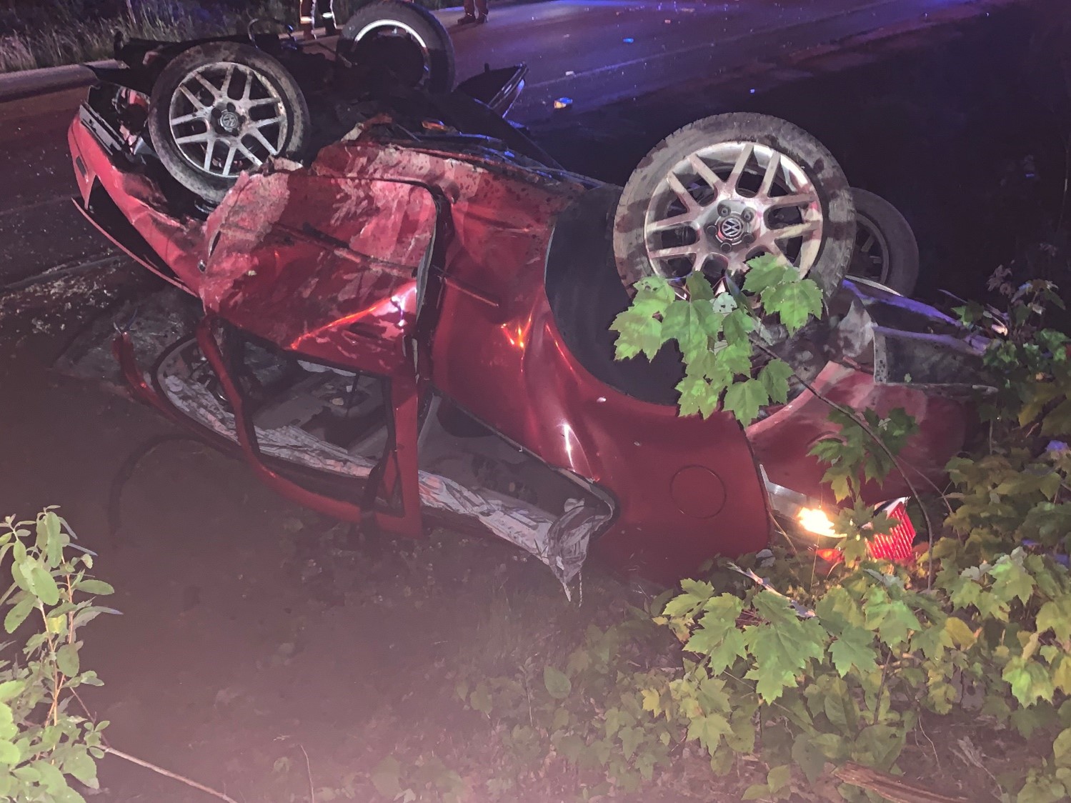 Two teenagers hospitalized after vehicle goes airborne, strikes utility pole in Raymond