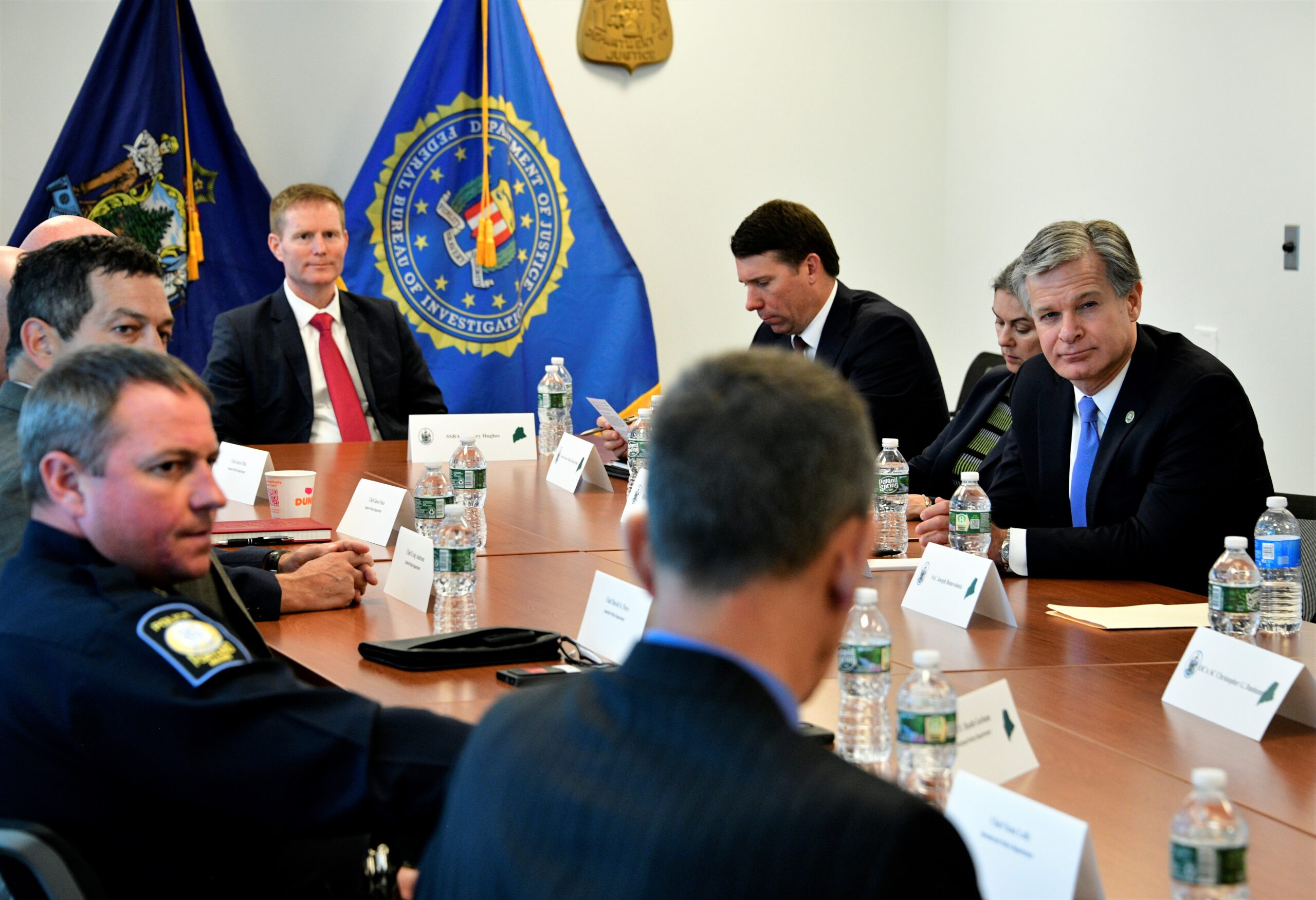 FBI director meets with law enforcement during Portland visit