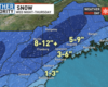 Maine weather map of approaching storm.