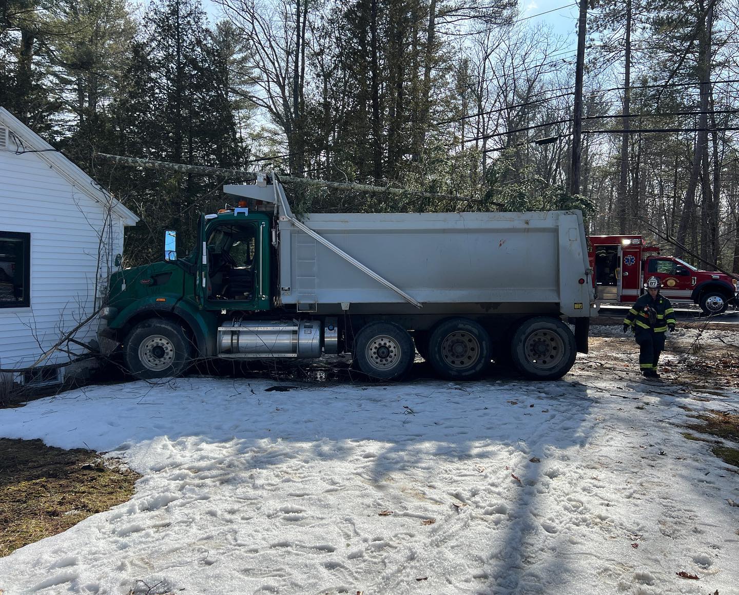 Home struck by dump truck in Scarborough damaged