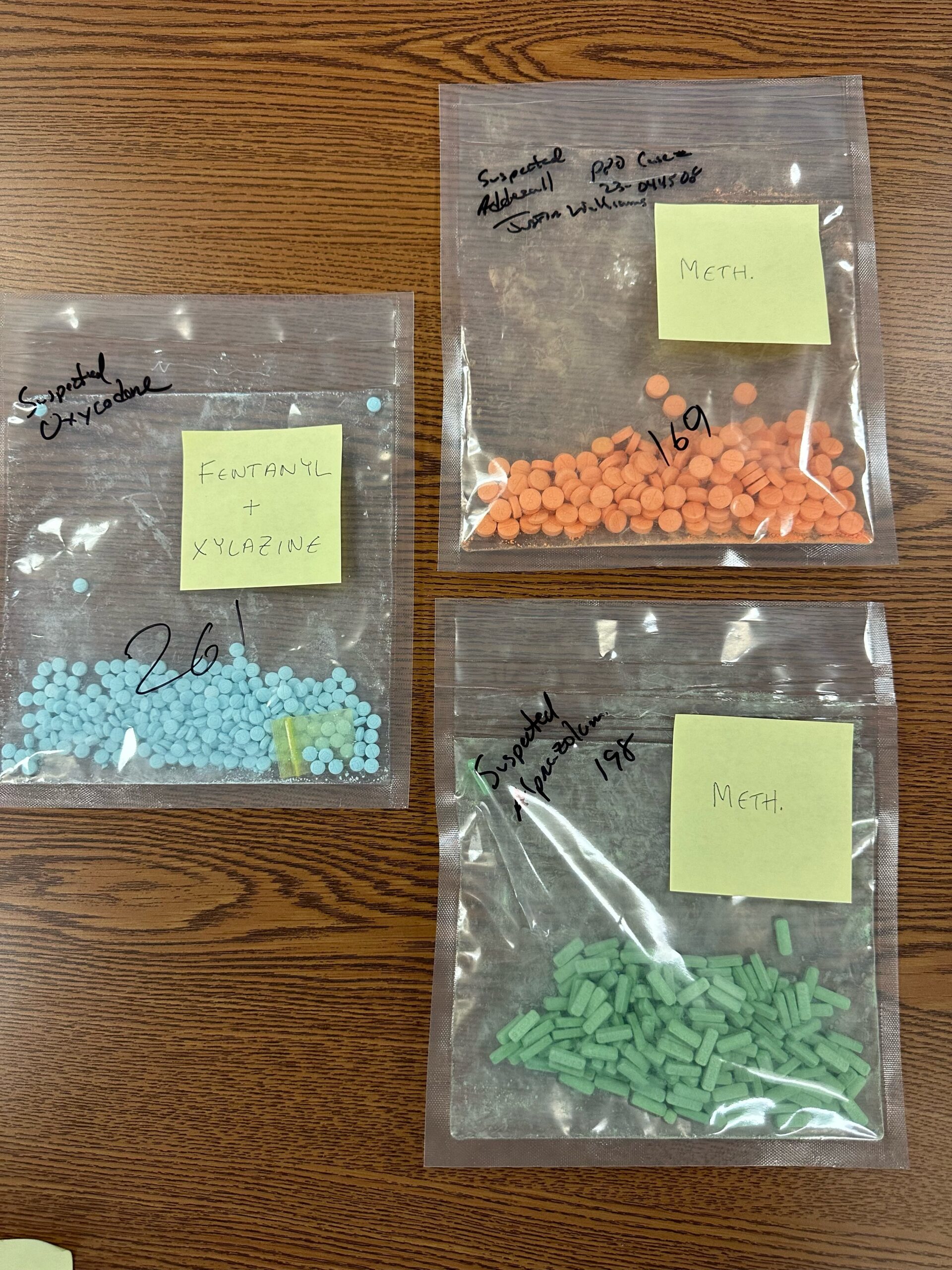Police say pills seized during traffic stop in Portland likely contain fentanyl, meth