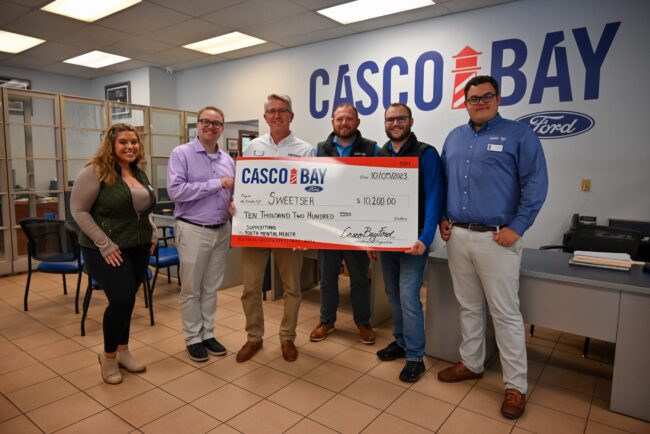 Maine car dealer donated $100 to Sweetser for every vehicle sold in September