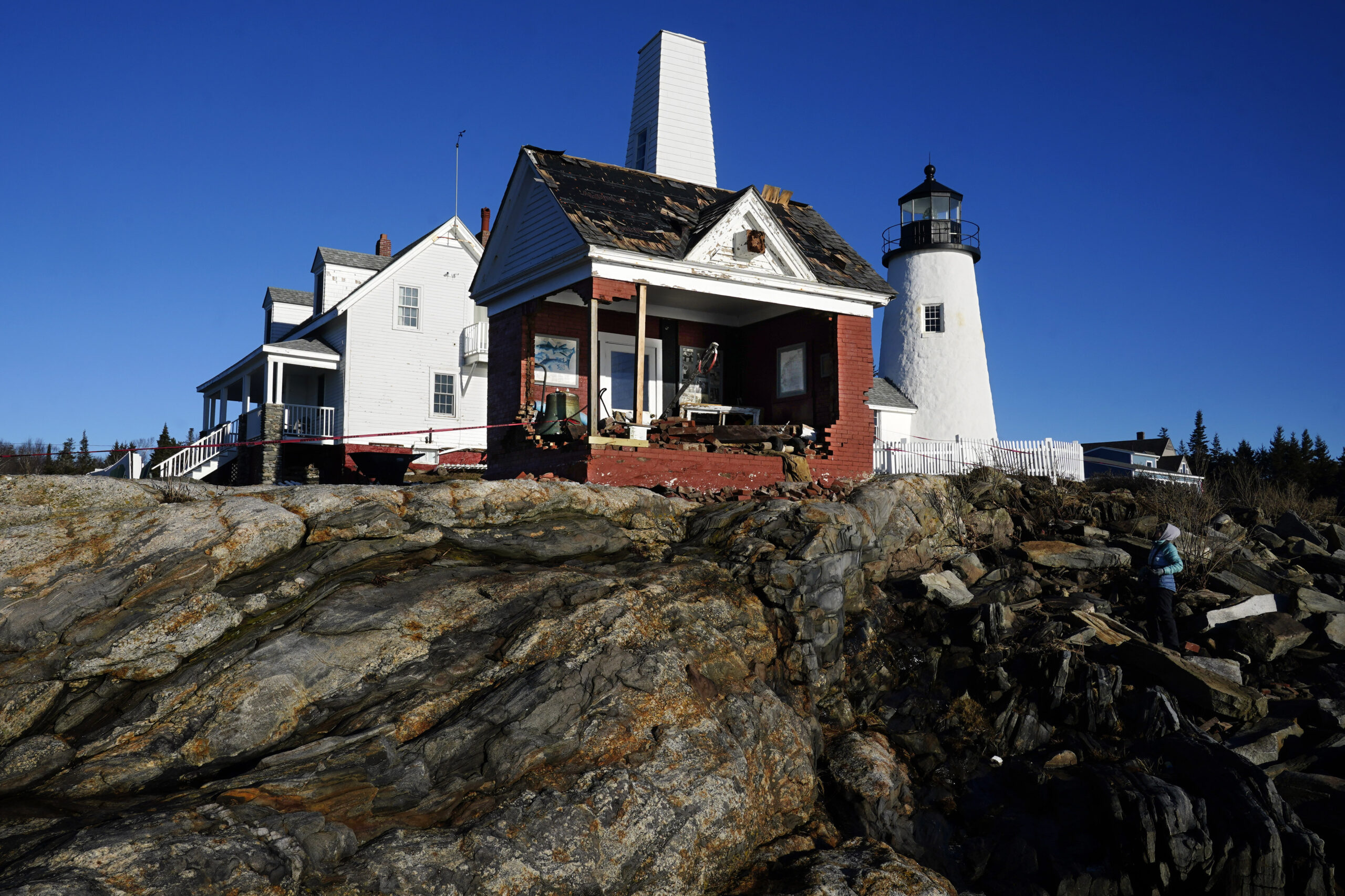 This week’s storm damaged the lighthouse on Maine’s state quarter. Caretakers say they can rebuild