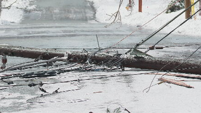 Crews work to restore power after ice storm