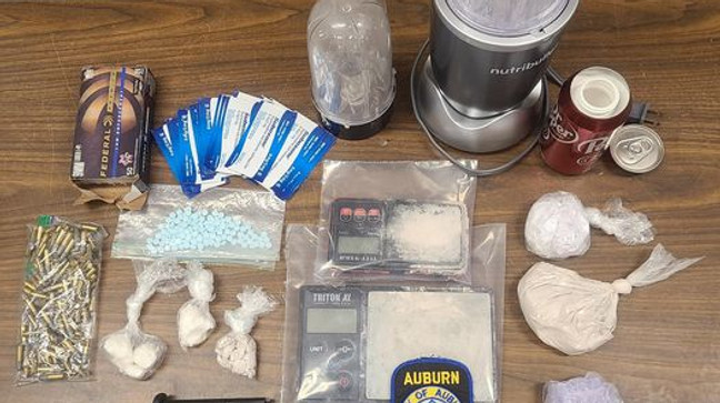Two arrested after police seize fentanyl and other drugs from Auburn apartment