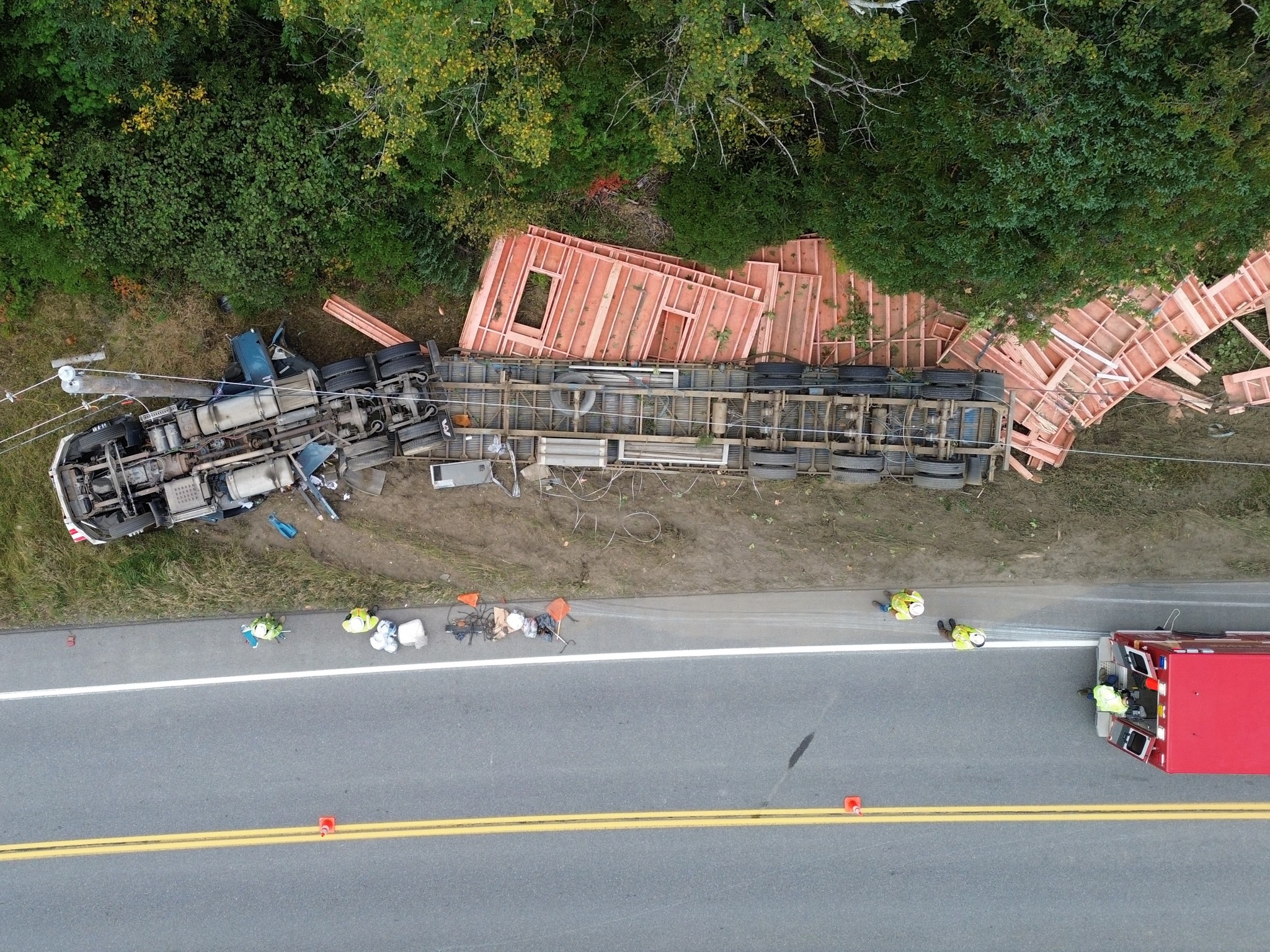 Truck Driver Has Minor Injuries After Rollover Near Jackman