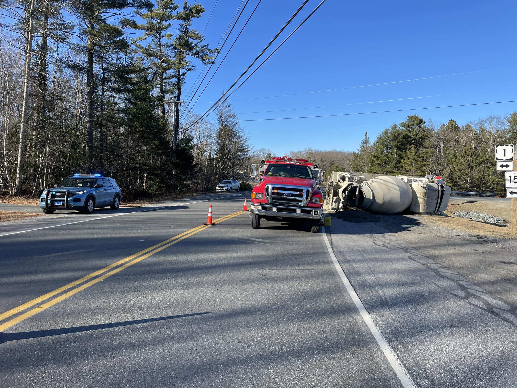 No one injured after cement truck crash in Orland