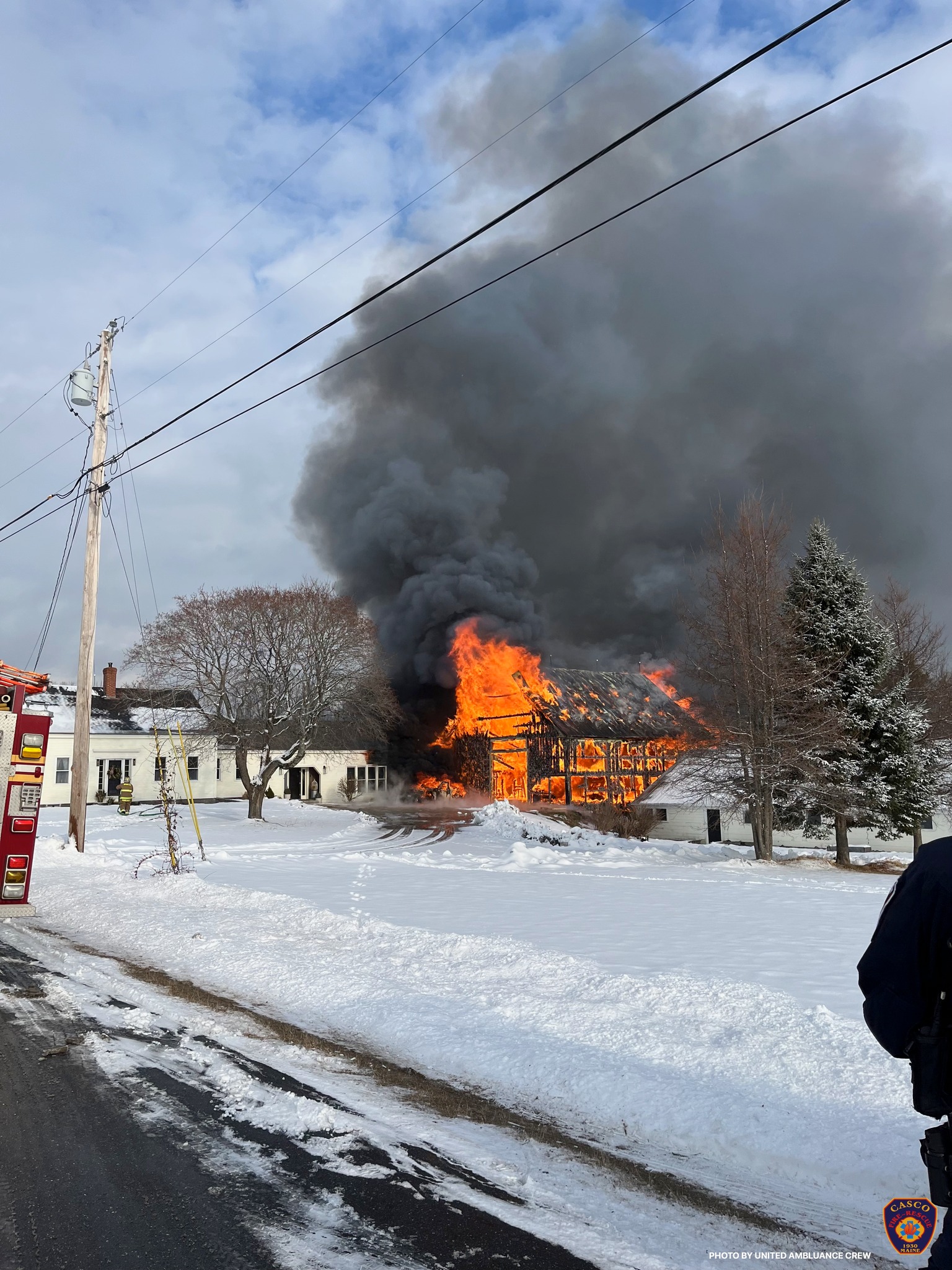 3-Alarm Bridgton Fire Draws 10+ Fire Depts.