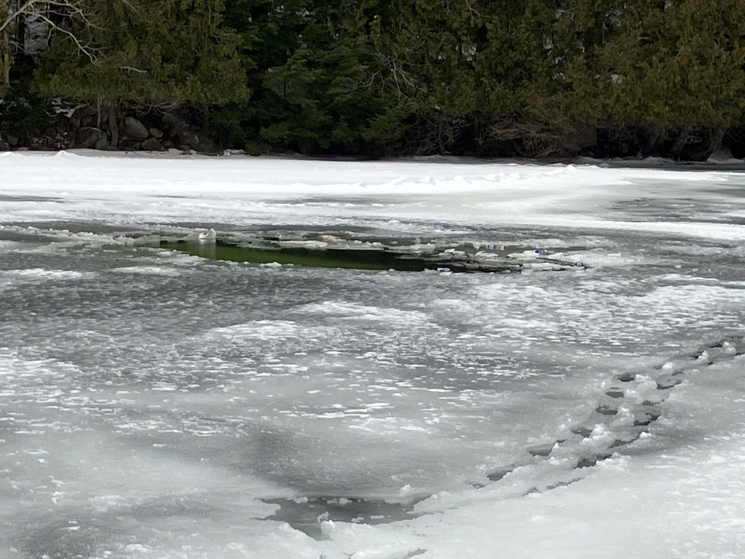 U-Haul Truck Submerged in Mt. Desert Island Lake After 75-Year-Old Man Drives It on The Ice