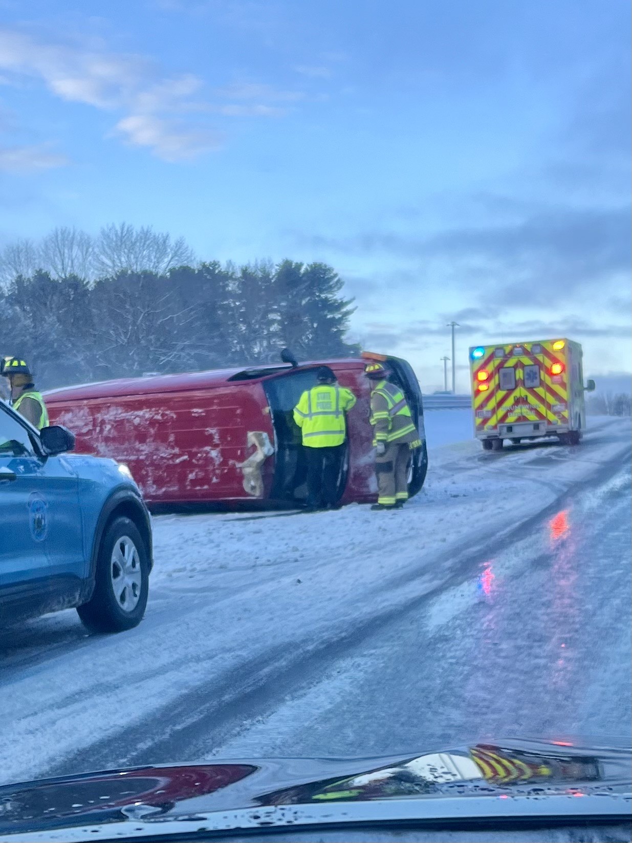 I-295 Crash Backs Up Traffic on I-295 Near Freeport