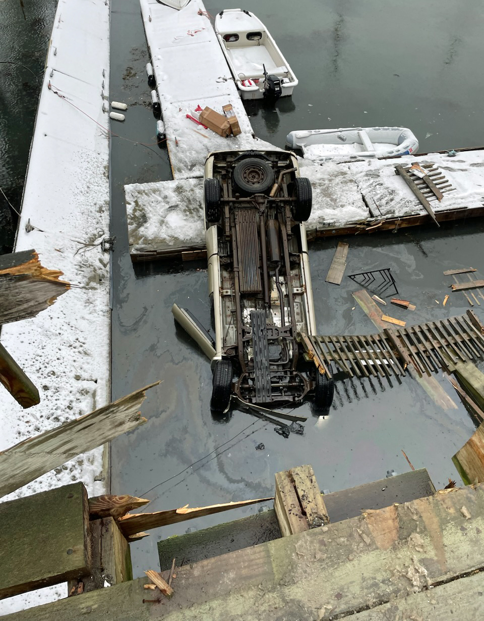 Man Escapes Truck That Flew Off of Southwest Harbor Dock