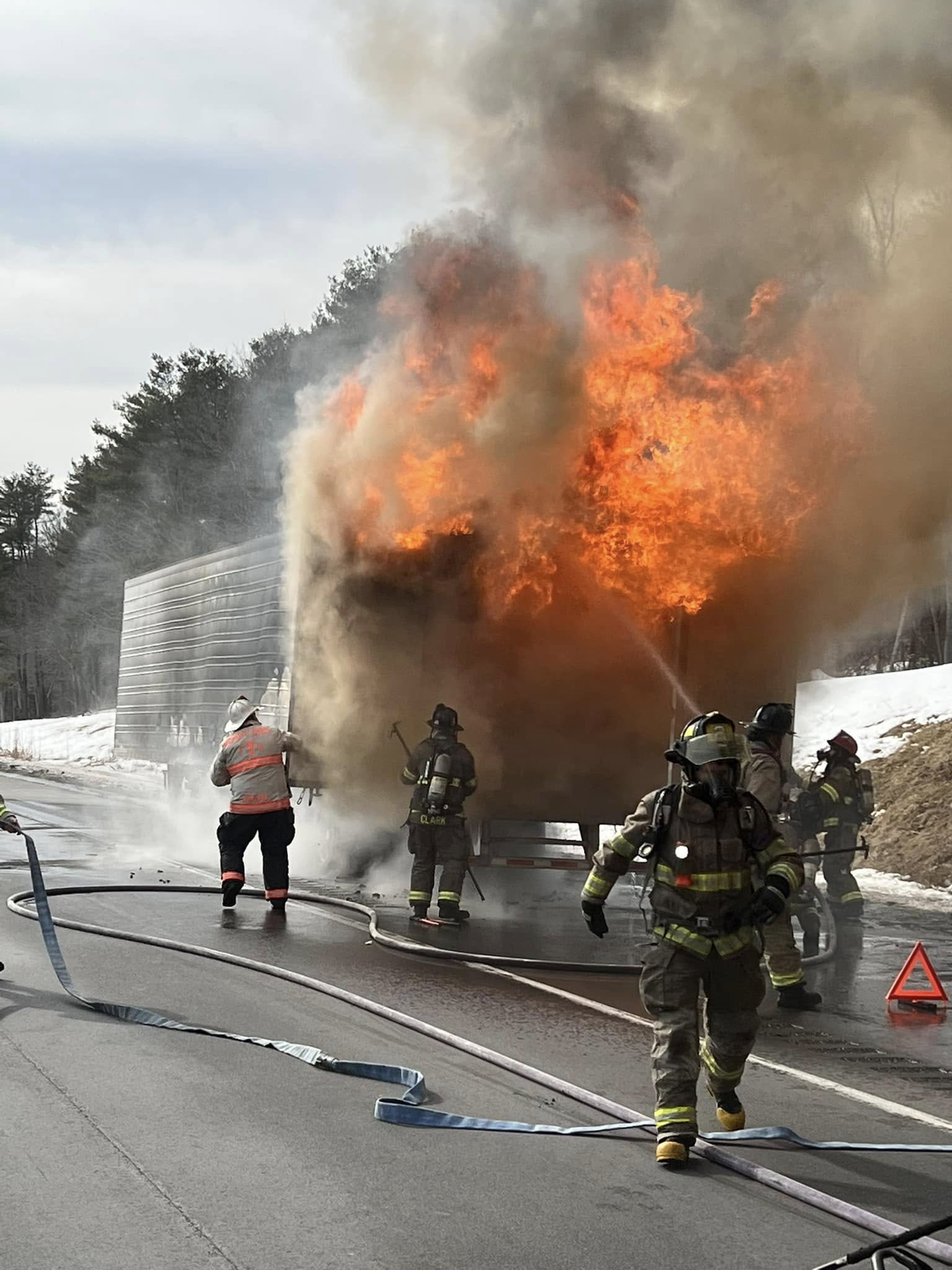 I-95 Fire in York Consumes Semi-Trailer