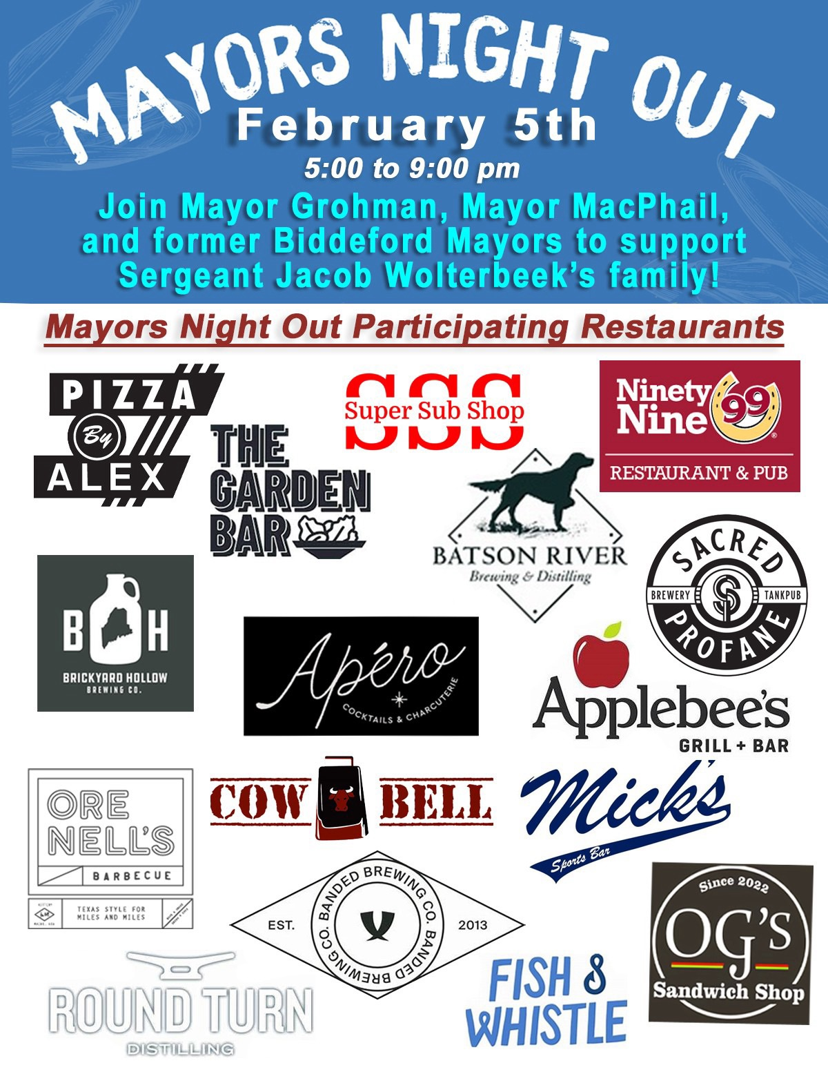 Mayors’ Night Out event supports local family