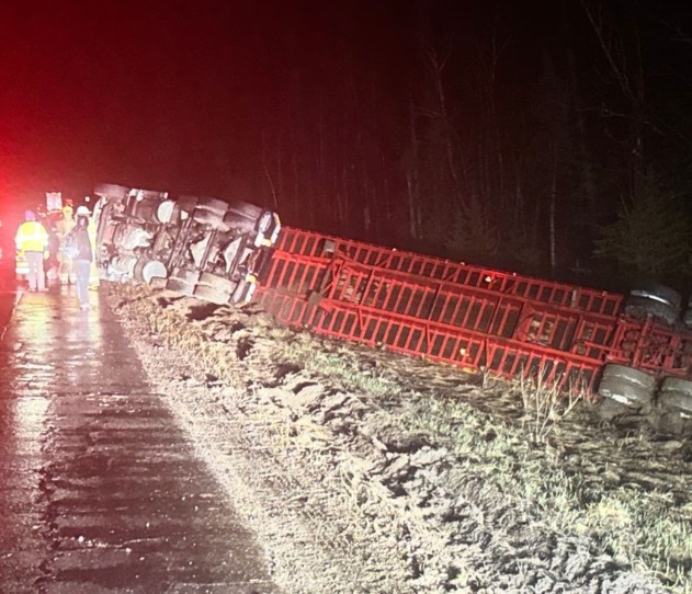 I-95 in Pittsfield Closed Overnight from Semi Rollover Crash