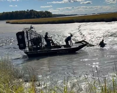 Man Rescued While Sinking in Coastal Mud in Brunswick