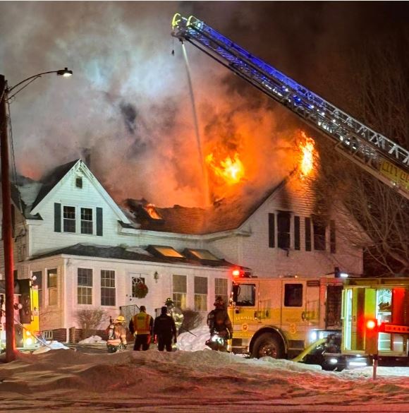 Firefighters Tackle 3-Alarm Fire at Lisbon Home