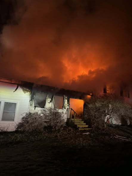Open Hearth Motel Engulfed in Flames