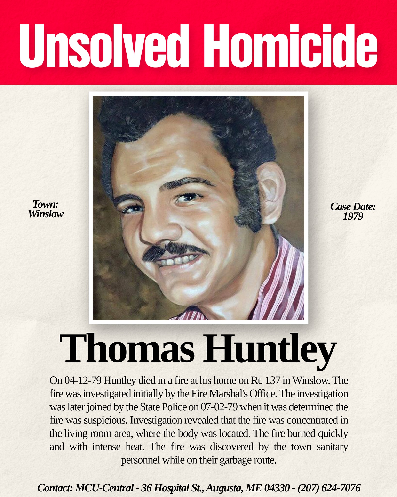 Maine State Police Looking for Info on a 47-year-old Unsolved Murder/Arson Case Maine State Police Looking for Info on a 47-year-old Unsolved Murder/Arson Case