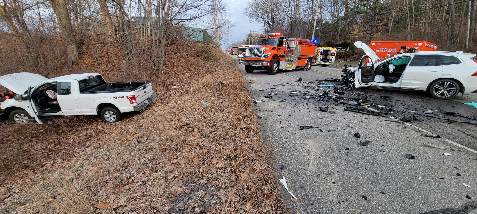 Lisbon crash sends 2 to the hospital with serious injuries