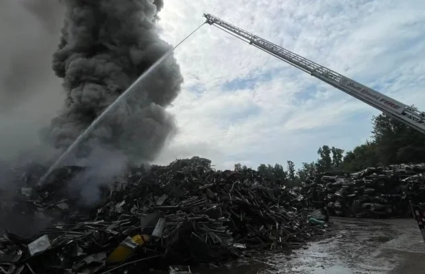 Residents told to conserve water as crews battle scrap fire in Berwick ...