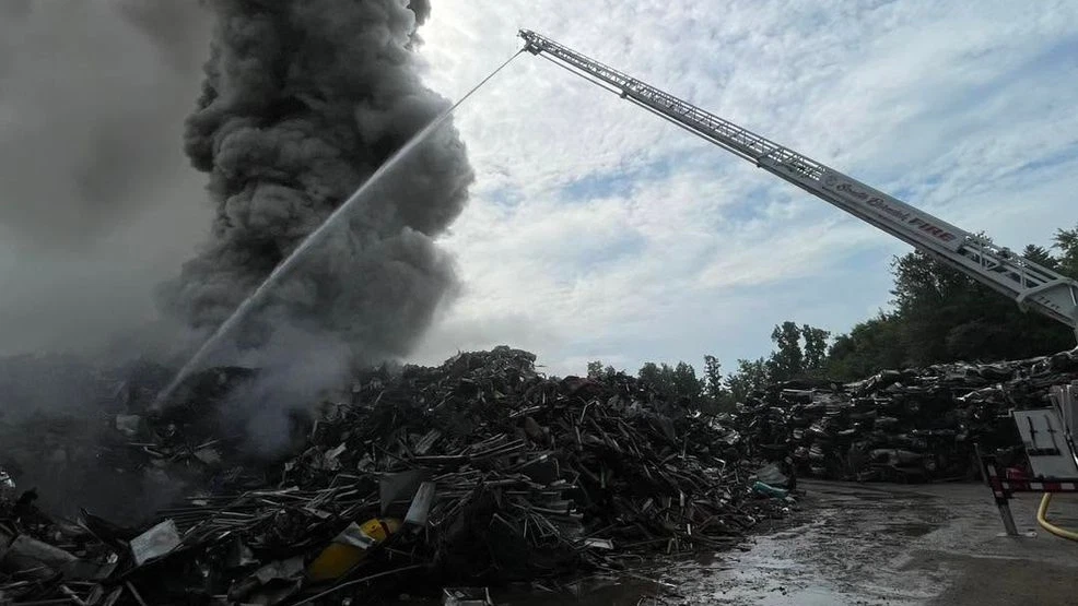 Residents told to conserve water as crews battle scrap fire in Berwick