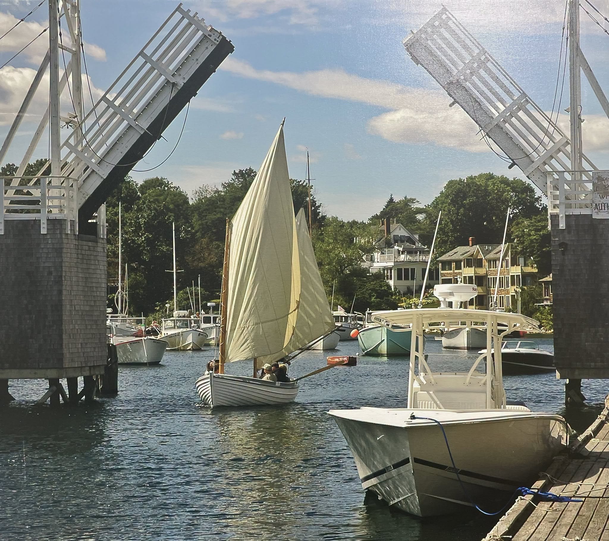 Ogunquit Pedestrian Drawbridge Bridge Stuck in Raised Up Position Ogunquit Pedestrian Drawbridge Bridge Stuck in Raised Up Position