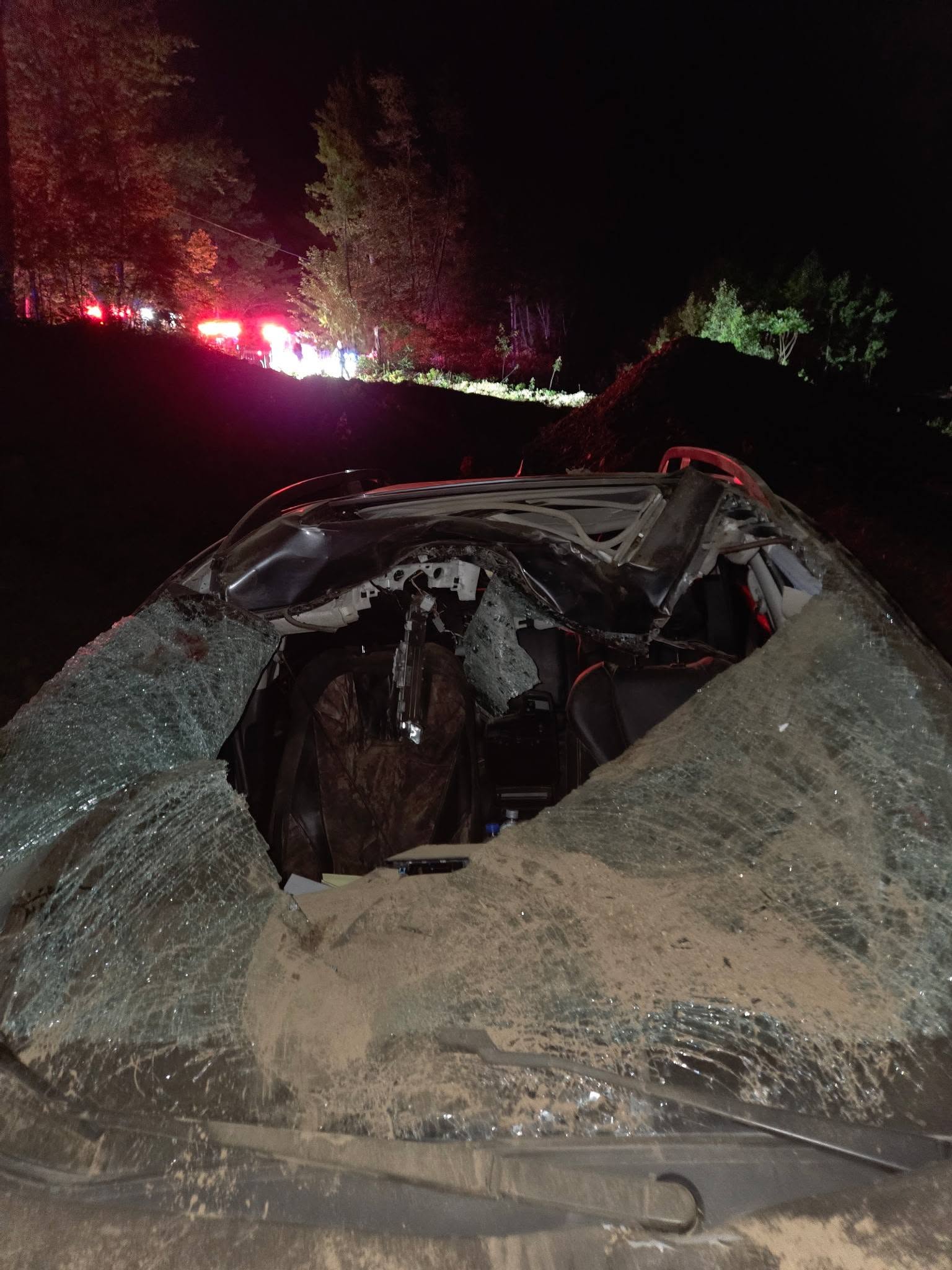 Vehicle crash with moose - Milford Fire-Rescue