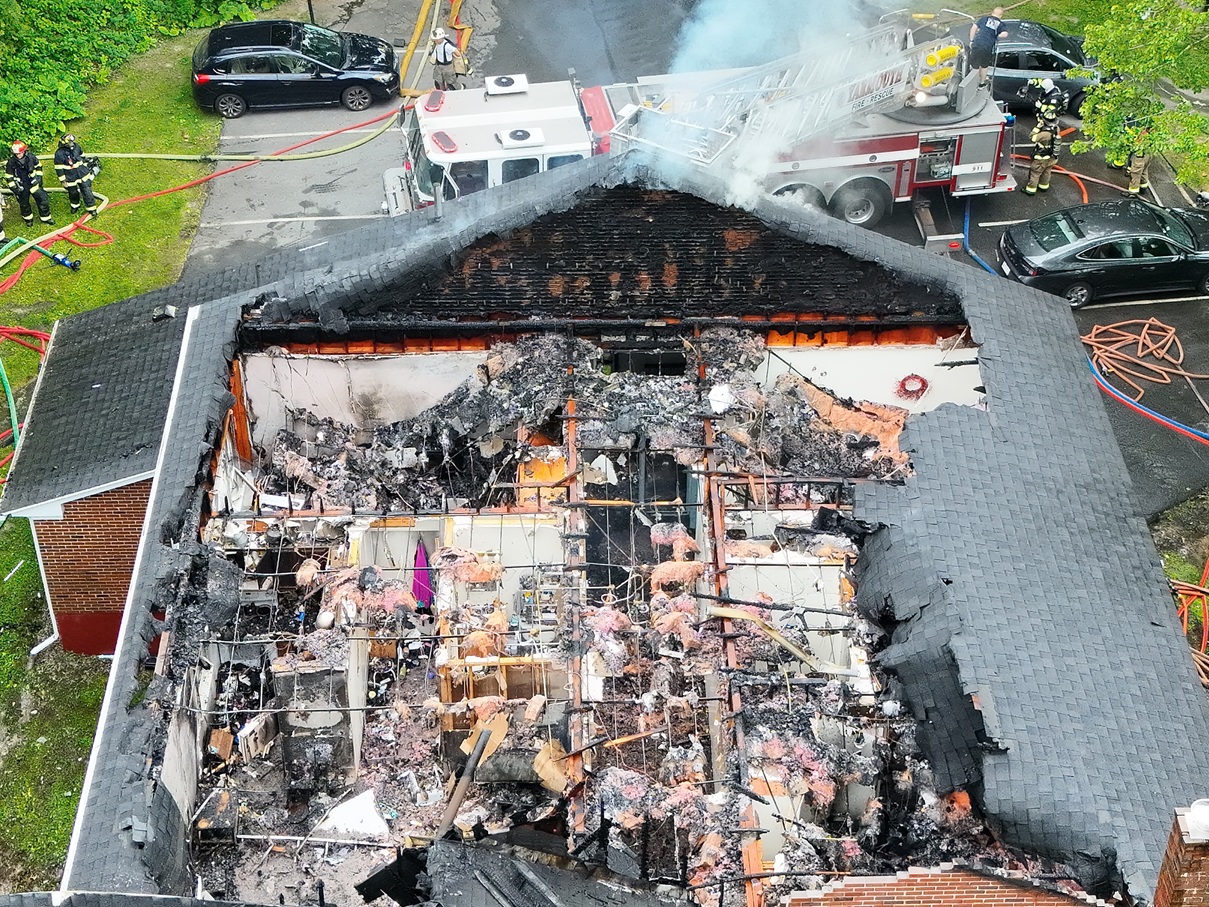 Yarmouth apartment building considered total loss after fire Yarmouth apartment building considered total loss after fire
