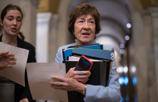 Supreme Court Vote Shadows Sen . Collins in First Race after Abortion Decision