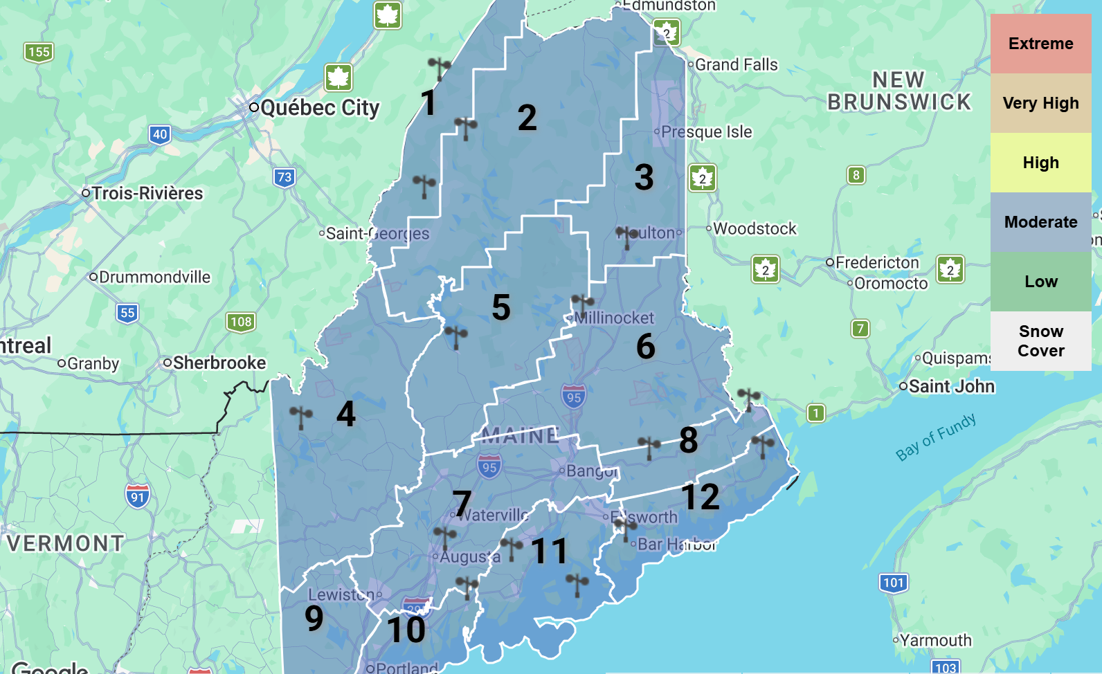 Moderate Fire Danger Remains in Maine
